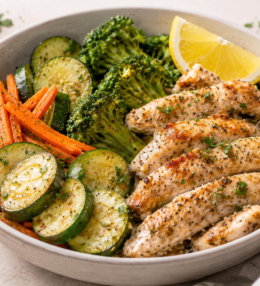Bowl Tibio de Pollo y Verduras para Empezar el Año