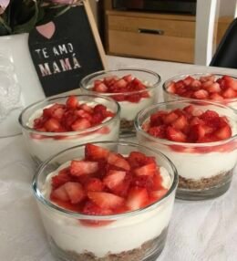 Mini Cheesecake de Fresa sin Horno