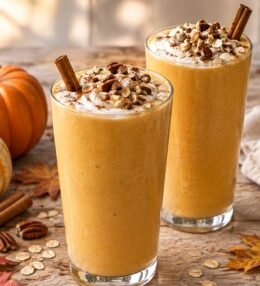 Smoothie de Calabaza y Plátano con Canela (Pumpkin Spice Saludable)