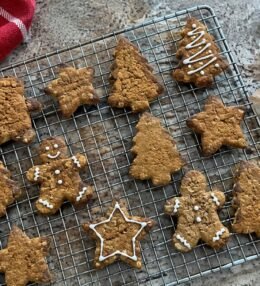 Galletas Navideñas de Jengibre con Avena y Miel
